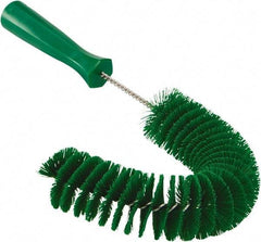 Vikan - 2-1/4" Diam Polyester Hook Brush - 15-1/2" OAL, 6-1/2" Head Length, Polypropylene Handle - Eagle Tool & Supply