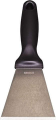 Remco - Stiff Stainless Steel Beveled Scraper - 3" Blade Width x 3-1/2" Blade Length, 5-13/32" Long Ergonomic Polypropylene Handle - Eagle Tool & Supply