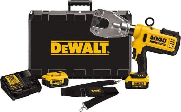 DeWALT - 6 Ton Electric Crimper - Includes DCE350, (2) DCB204, DCE115, Shoulder Strap, Kit Box - Eagle Tool & Supply