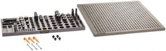 Renishaw - M8, CMM Magnetic & Clamping Kit - Use with CMM Fixtures, Includes 47Pc. Component Set, 450x450mm Plate - Eagle Tool & Supply