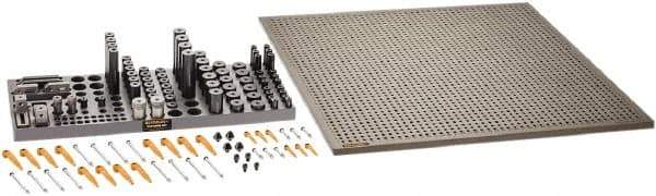 Renishaw - M6, CMM Clamping Kit - Use with CMM Fixtures, Includes 110Pc. Component Set, 600x600mm Plate - Eagle Tool & Supply