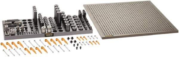 Renishaw - M6, CMM Clamping Kit - Use with CMM Fixtures, Includes 110Pc. Component Set, 450x450mm Plate - Eagle Tool & Supply