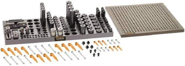 Renishaw - M6, CMM Clamping Kit - Use with CMM Fixtures, Includes 110Pc. Component Set, 300x300mm Plate - Eagle Tool & Supply