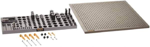 Renishaw - M6, CMM Clamping Kit - Use with CMM Fixtures, Includes 44Pc. Component Set, 450x450mm Plate - Eagle Tool & Supply