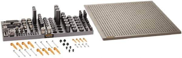 Renishaw - M6, CMM Magnetic & Clamping Kit - Use with CMM Fixtures, Includes 112Pc. Component Set, 450x450mm Plate - Eagle Tool & Supply