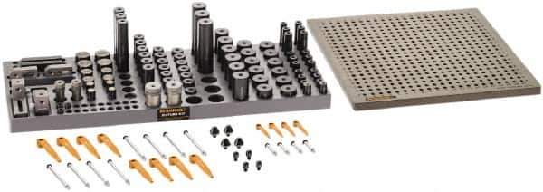 Renishaw - M6, CMM Magnetic & Clamping Kit - Use with CMM Fixtures, Includes 112Pc. Component Set, 300x300mm Plate - Eagle Tool & Supply