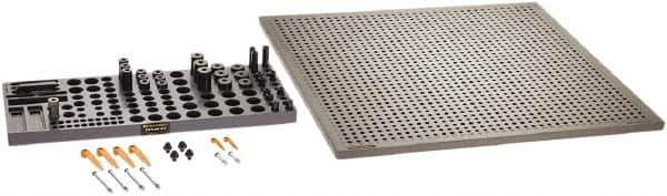 Renishaw - M8, CMM Clamping Kit - Use with CMM Fixtures, Includes 43Pc. Component Set, 600x600mm Plate - Eagle Tool & Supply