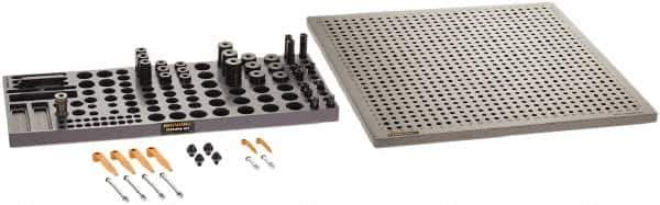 Renishaw - M8, CMM Clamping Kit - Use with CMM Fixtures, Includes 43Pc. Component Set, 450x450mm Plate - Eagle Tool & Supply