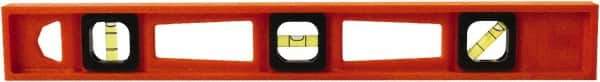 Johnson Level & Tool - 18" Long 3 Vial I-Beam Level - Structo-Cast, Orange - Eagle Tool & Supply