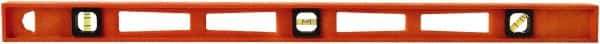 Johnson Level & Tool - 36" Long 3 Vial I-Beam Level - Structo-Cast, Orange - Eagle Tool & Supply