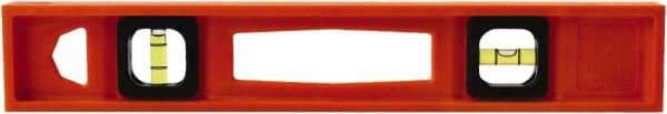 Johnson Level & Tool - 14" Long 2 Vial I-Beam Level - Structo-Cast, Orange - Eagle Tool & Supply