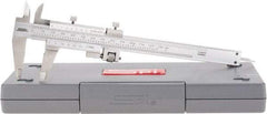SPI - 0 to 130mm Stainless Steel Vernier Caliper - 0.02mm Graduation, 1.57" Jaw Depth, 0.001" Accuracy, Includes NIST Traceability Certificate - Eagle Tool & Supply