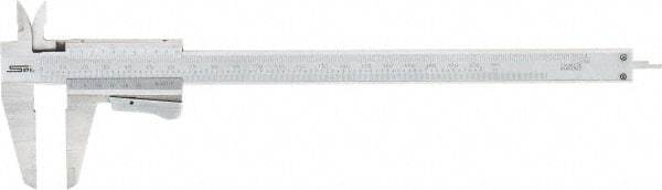 SPI - 0 to 200mm Stainless Steel Vernier Caliper - 0.02mm Graduation, 1.97" Jaw Depth, 0.0015" Accuracy, Includes NIST Traceability Certificate - Eagle Tool & Supply