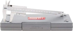 SPI - 0 to 150mm Stainless Steel Vernier Caliper - 0.02mm Graduation, 1.57" Jaw Depth, 0.001" Accuracy, Includes NIST Traceability Certificate - Eagle Tool & Supply