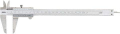 SPI - 0 to 200mm Stainless Steel Vernier Caliper - 0.02mm Graduation, 1.97" Jaw Depth, 0.0015" Accuracy, Includes NIST Traceability Certificate - Eagle Tool & Supply