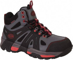 OLIVER - Men's Size 13 Medium Width Steel Industrial Hiker - Gray, Leather Upper, Rubber Outsole, 5" High, Lace-Up, Waterproof - Eagle Tool & Supply