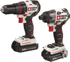 Porter-Cable - 20 Volt Cordless Tool Combination Kit - Includes 1/2" Brushless Drill/Driver & 1/4" Brushless Impact Driver, Lithium-Ion Battery Included - Eagle Tool & Supply