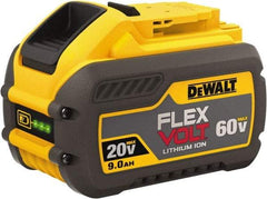 DeWALT - 60 Volt Lithium-Ion Power Tool Battery - 9 Ahr Capacity, 2 hr Charge Time, Series 20/60 FLEXVOLT - Eagle Tool & Supply