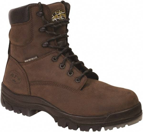 OLIVER - Men's Size 12 Wide Width Composite Work Boot - Brown, Leather Upper, Rubber Outsole, 6" High, Lace-Up - Eagle Tool & Supply