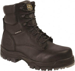 OLIVER - Men's Size 13 Wide Width Composite Work Boot - Black, Leather Upper, Rubber Outsole, 6" High, Lace-Up - Eagle Tool & Supply