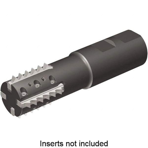 Kennametal - 1.42" Cut Diam, 2.56" Max Depth of Cut, 1-1/4" Shank Diam, Indexable Thread Mill - Insert Style TM41, 41mm Insert Size, 4 Inserts, Toolholder Style TM41, 4.98" OAL - Eagle Tool & Supply