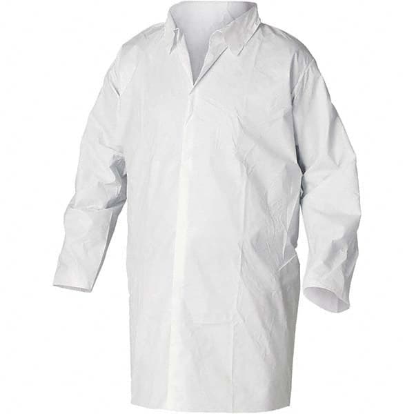 KleenGuard - Pack of (30) Size M White Lab Coat - Eagle Tool & Supply