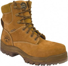 OLIVER - Men's Size 9.5 Wide Width Composite Work Boot - Wheat, Leather Upper, Rubber Outsole, 6" High, Lace-Up - Eagle Tool & Supply