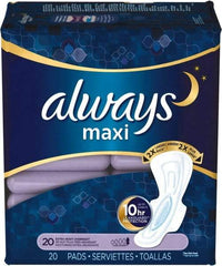 Always - Folded Sanitary Napkins - Extra Heavy Protection, Overnight, Up to 8 Hour Absorbency - Eagle Tool & Supply