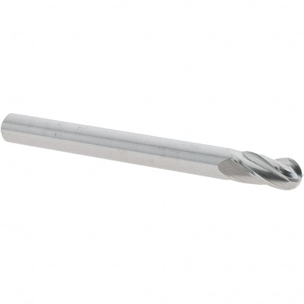 Ball End Mill 3/16X3/8X2 4FL 30D CARB STUB EM