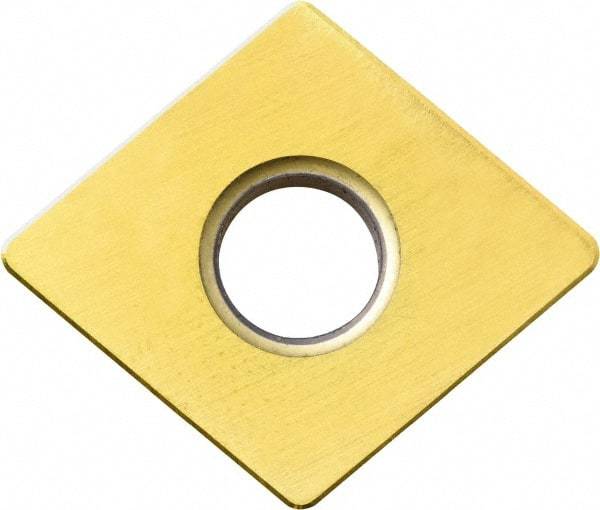 Kyocera - CNGA433 Grade PT600M Ceramic Turning Insert - Al2O3/TiC (Megacoat) Finish, 80° Diamond, 1/2" Inscr Circle, 3/16" Thick, 3/64" Corner Radius - Eagle Tool & Supply