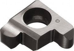 Kyocera - 200GE B Grade PR1025, 2mm Cutting Width Carbide Grooving Insert - 2.2mm Max Depth of Cut, Right Hand, 1mm Corner Radius, TiCN Finish - Eagle Tool & Supply