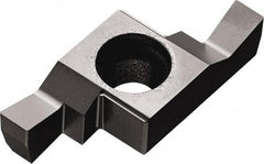 Kyocera - 350GE E Grade PR1025, 3.5mm Cutting Width Carbide Grooving Insert - 5.5mm Max Depth of Cut, Right Hand, 0.2mm Corner Radius, TiCN Finish - Eagle Tool & Supply