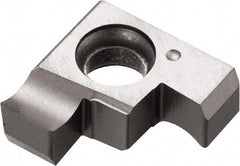 Kyocera - 058GE A Grade PR1025, 0.058" Cutting Width Carbide Grooving Insert - 0.059" Max Depth of Cut, Right Hand, 0.002" Corner Radius, TiCN Finish - Eagle Tool & Supply