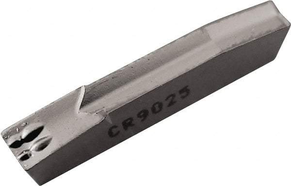 Kyocera - 2.20GM Grade CR9025, 2.2mm Cutting Width Carbide Grooving Insert - Right Hand, Columnar TiCN/TiN Finish - Eagle Tool & Supply
