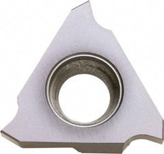Kyocera - 43GBA Grade PR1215, 0.178" Cutting Width Carbide Grooving Insert - 0.197" Max Depth of Cut, Left Hand, 0.016" Corner Radius, Megacoat Finish - Eagle Tool & Supply