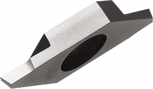 Kyocera - TKF KW10 Grade, 0.0197" Cutting Width, Carbide Cutoff Insert - 20° Right Hand Lead Angle," Cnr Rad, WC/Co Coated - Eagle Tool & Supply