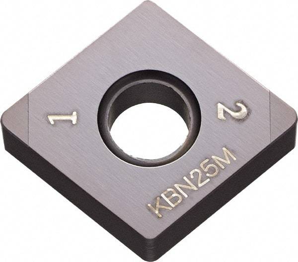 Kyocera - CNGA431 Grade KBN35M CBN Turning Insert - Megacoat Finish, 80° Diamond, 1/2" Inscr Circle, 3/16" Thick, 1/64" Corner Radius - Eagle Tool & Supply