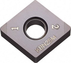 Kyocera - CNGA431 Grade KBN35M CBN Turning Insert - Megacoat Finish, 80° Diamond, 1/2" Inscr Circle, 3/16" Thick, 1/64" Corner Radius - Eagle Tool & Supply