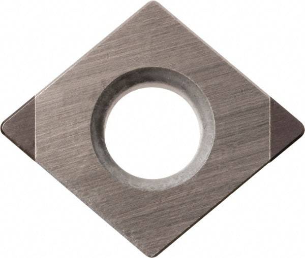 Kyocera - CPGB320.5 Grade KBN05M CBN Turning Insert - Megacoat Finish, 80° Diamond, 3/8" Inscr Circle, 1/8" Thick, 0.008" Corner Radius - Eagle Tool & Supply