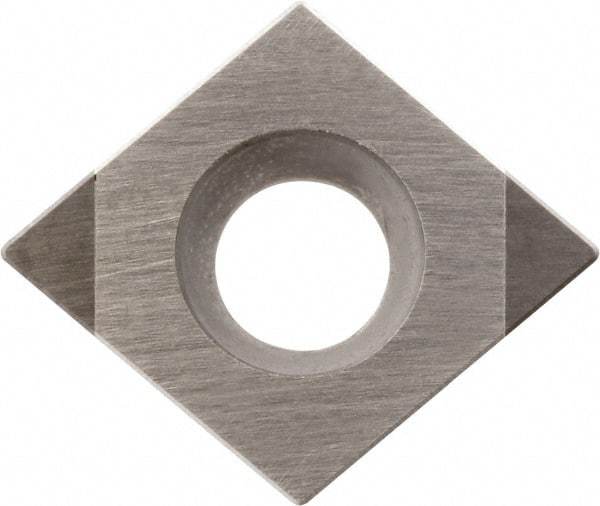 Kyocera - CCMW21.52 Grade KBN35M CBN Turning Insert - Megacoat Finish, 80° Diamond, 1/4" Inscr Circle, 3/32" Thick, 1/32" Corner Radius - Eagle Tool & Supply