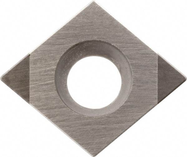 Kyocera - CCMW21.52 Grade KBN10M CBN Turning Insert - Megacoat Finish, 80° Diamond, 1/4" Inscr Circle, 3/32" Thick, 1/32" Corner Radius - Eagle Tool & Supply