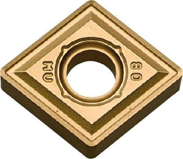 Kyocera - CNMG542 MU Grade CA6525 Carbide Turning Insert - TiCN/Al2O3/TiN Finish, 80° Diamond, 5/8" Inscr Circle, 1/4" Thick, 1/32" Corner Radius - Eagle Tool & Supply