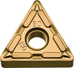 Kyocera - TNMG331 MQ Grade CA6515 Carbide Turning Insert - TiCN/Al2O3/TiN Finish, 60° Triangle, 3/8" Inscr Circle, 3/16" Thick, 1/64" Corner Radius - Eagle Tool & Supply