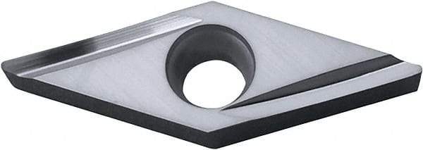 Kyocera - VBGT331 Y Grade PR1005 Carbide Turning Insert - TiCN Finish, 35° Diamond, 3/8" Inscr Circle, 3/16" Thick, 1/64" Corner Radius - Eagle Tool & Supply