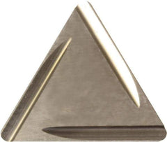 Kyocera - TPGR322 C Grade PV720 Cermet Turning Insert - TiCN (Megacoat Nano) Finish, 60° Triangle, 3/8" Inscr Circle, 1/8" Thick, 1/32" Corner Radius - Eagle Tool & Supply