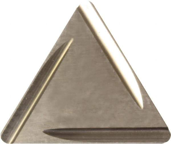 Kyocera - TPGR321 B Grade KW10 Carbide Turning Insert - Uncoated, 60° Triangle, 3/8" Inscr Circle, 1/8" Thick, 1/64" Corner Radius - Eagle Tool & Supply