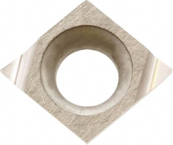 Kyocera - CCGT14111 F Grade KW10 Carbide Turning Insert - Uncoated, 80° Diamond, 4.2926mm Inscr Circle, 1.8034mm Thick, 1/64" Corner Radius - Eagle Tool & Supply