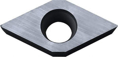 Kyocera - DCGW32.51 Grade KW10 Carbide Turning Insert - Uncoated, 55° Diamond, 3/8" Inscr Circle, 5/32" Thick, 1/64" Corner Radius - Eagle Tool & Supply