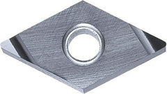 Kyocera - DNGG332 S Grade PV90 Cermet Turning Insert - TiN Finish, 55° Diamond, 3/8" Inscr Circle, 3/16" Thick, 1/32" Corner Radius - Eagle Tool & Supply