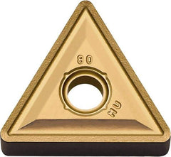 Kyocera - TNMG331 MU Grade SW05 Carbide Turning Insert - Uncoated, 60° Triangle, 3/8" Inscr Circle, 3/16" Thick, 1/64" Corner Radius - Eagle Tool & Supply
